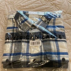 American Eagle super soft Large plaid stripe shirt.